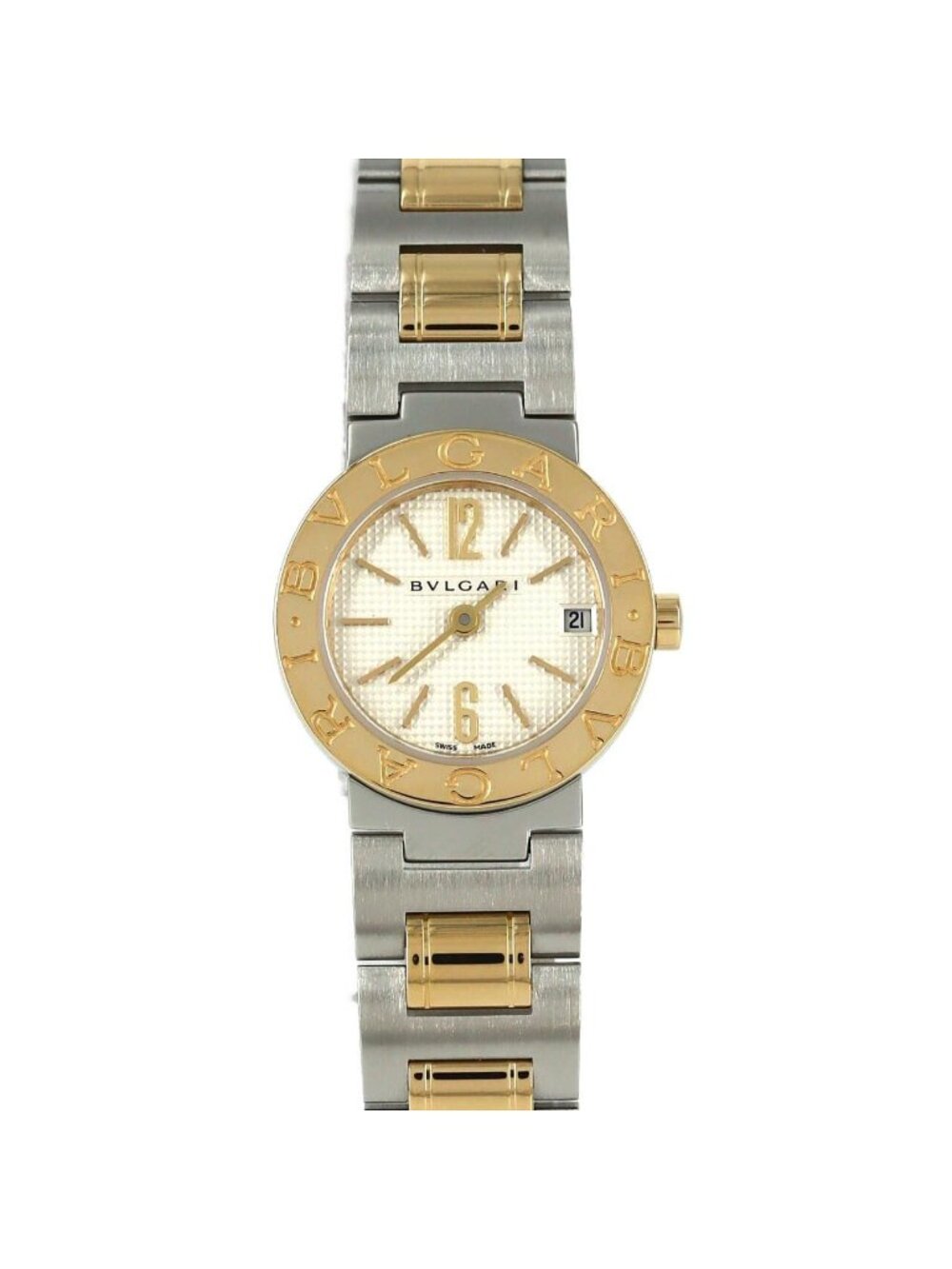 Bvlgari Stainless Steel Yellow Gold Quartz Watch